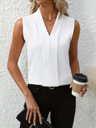 Annabel™ | V-Neck Sleeveless Blouse