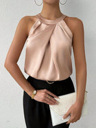 Miranda™ | Chic Off-Shoulder Satin Blouse